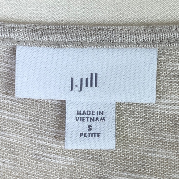 J. Jill Top Size S Petite 58% linen 42% Cotton Casual & Dressy Boho Relaxed Fit - Picture 5 of 12
